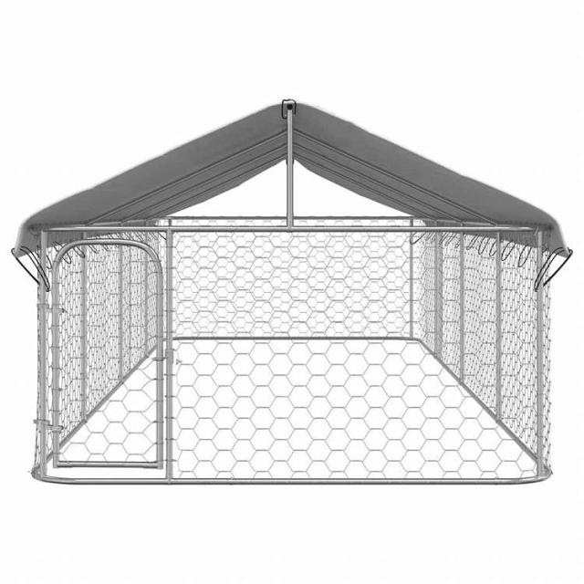 vidaXL 屋外用犬小屋 屋根付き 600x200x150cmAnimals & Pet Supplies ペット用品 犬用品 犬小屋・ドッグラン(代引不可)【送料無料】_2