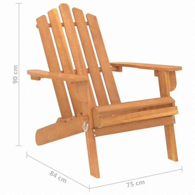 vidaXL ガーデンアディロンダックチェア フットレスト付き アカシア無垢材家具 アウトドア家具 屋外椅子 アウトドアベンチチェア(代引不可)【送料無料】_8
