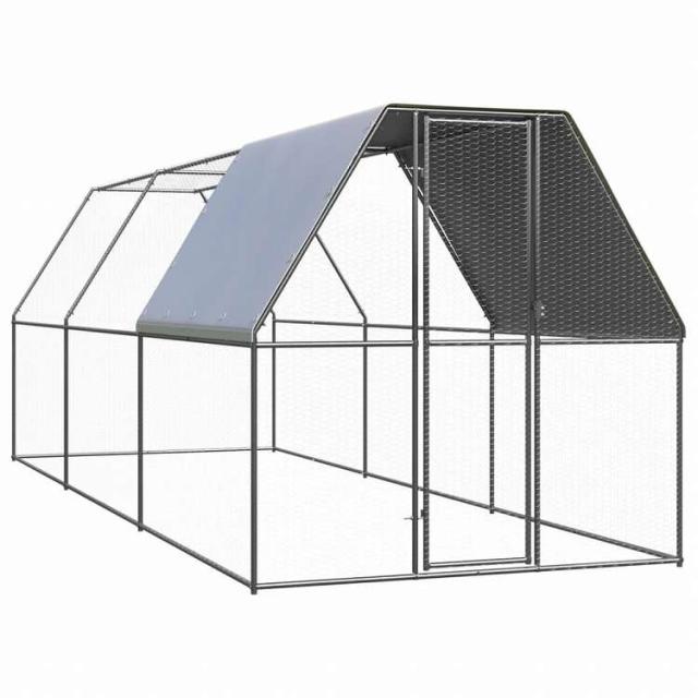 vidaXL 露天鶏用臥せ篭 2x6x2m ジンクメッキ鋼製毛の荒物&愛玩動物装具 愛玩動物装具 小毛の荒物装具 小毛の荒物 繁殖・臥せ篭(代引不可)【貨物輸送無料】