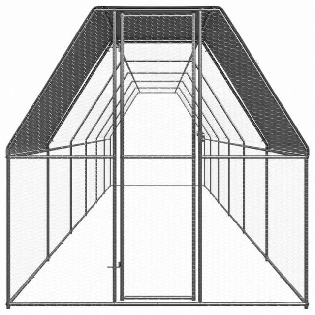 vidaXL 露天鶏用臥せ篭 2x12x2m ジンクメッキ鋼製毛の荒物&amp;愛玩動物装具 愛玩動物装具 小毛の荒物装具 小毛の荒物 繁殖・臥せ篭(代引不可)【貨物輸送無料】