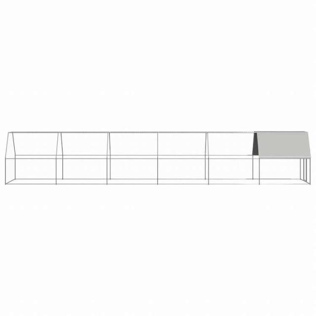 vidaXL 露天鶏用臥せ篭 2x12x2m ジンクメッキ鋼製毛の荒物&amp;愛玩動物装具 愛玩動物装具 小毛の荒物装具 小毛の荒物 繁殖・臥せ篭(代引不可)【貨物輸送無料】