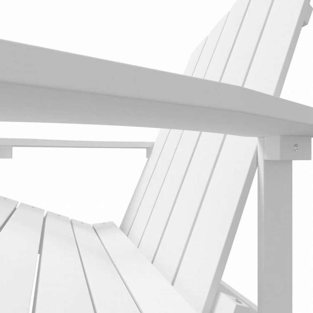 vidaXL ガーデン アディロンダックチェア HDPE ホワイト家具 アウトドア家具 屋外椅子 アウトドアベンチチェア(代引不可)【送料無料】_5