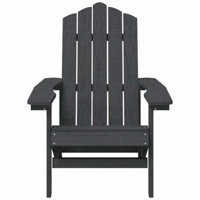 vidaXL ガーデンアディロンダックチェア HDPE アントラシート家具 アウトドア家具 屋外椅子 アウトドアベンチチェア(代引不可)【送料無料】_2