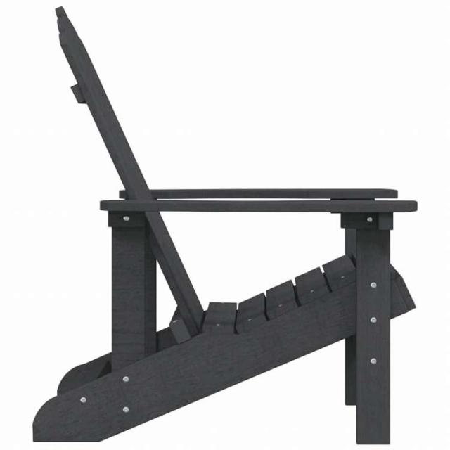 vidaXL ガーデンアディロンダックチェア HDPE アントラシート家具 アウトドア家具 屋外椅子 アウトドアベンチチェア(代引不可)【送料無料】_3