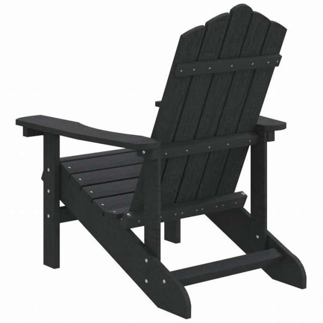 vidaXL ガーデンアディロンダックチェア HDPE アントラシート家具 アウトドア家具 屋外椅子 アウトドアベンチチェア(代引不可)【送料無料】_4