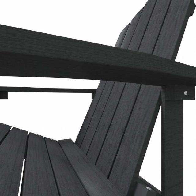 vidaXL ガーデンアディロンダックチェア HDPE アントラシート家具 アウトドア家具 屋外椅子 アウトドアベンチチェア(代引不可)【送料無料】_5