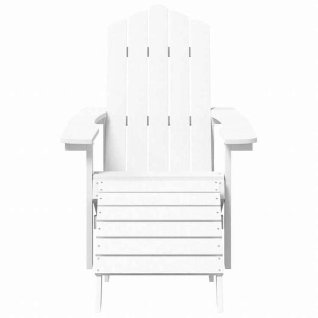 vidaXL ガーデンアディロンダックチェア フットスツール付 HDPE ホワイト家具 アウトドア家具 屋外椅子 アウトドアベンチチェア(代引不可)【送料無料】_2