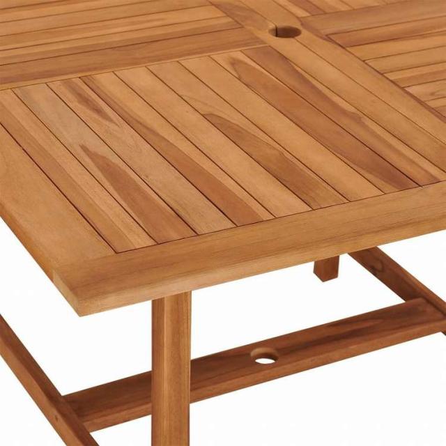 vidaXL ガーデンダイニングテーブル 110x110x75cm チーク無垢材家具 アウトドア家具 アウトドアテーブル(代引不可)【送料無料】_4