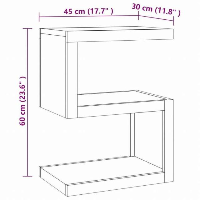 vidaXL サイドテーブル 45x30x60cm チーク無垢材家具 テーブル アクセントテーブル エンドテーブル(代引不可)【送料無料】_6