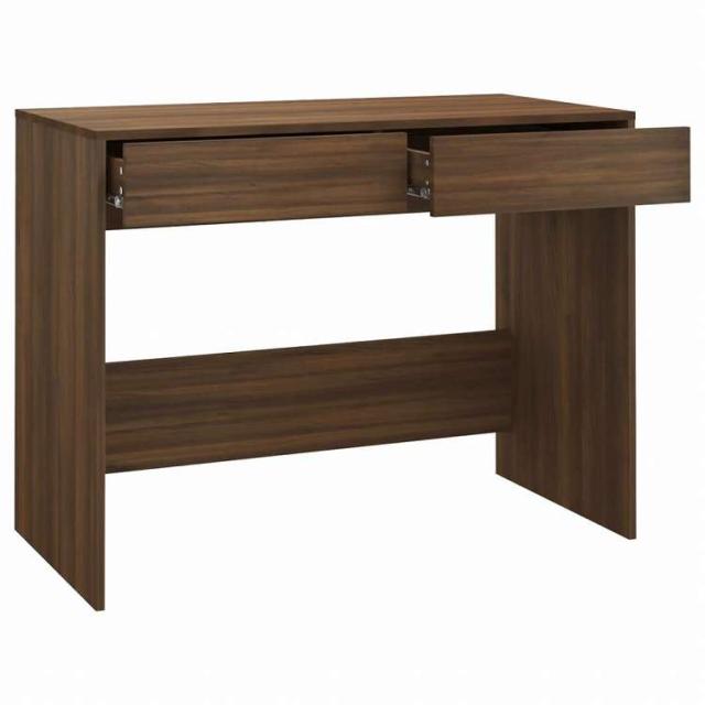 vidaXL デスク ブラウンオーク 101x50x76.5cm エンジニアリングウッド家具 オフィス家具 デスク(代引不可)【送料無料】_6