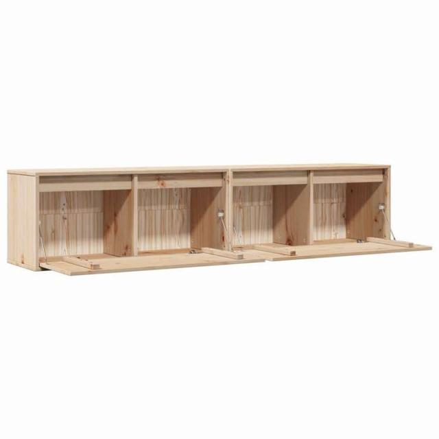 vidaXL ウォールキャビネット 2点 80x30x35 cm パイン無垢材家具 棚 壁面収納棚・壁面ラック(代引不可)【送料無料】_6