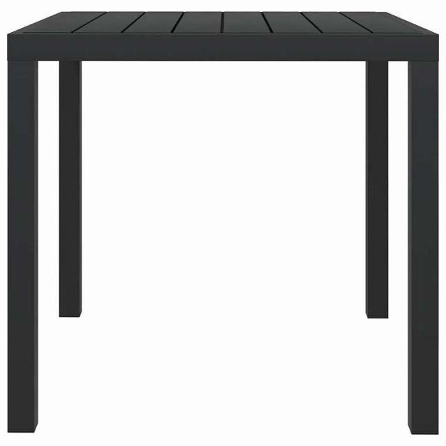 vidaXL ガーデンテーブル ブラック 80x80x74cm アルミ&WPC製 家具 アウトドア家具 アウトドアテーブル【送料無料】_1