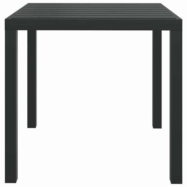 vidaXL ガーデンテーブル ブラック 80x80x74cm アルミ&WPC製 家具 アウトドア家具 アウトドアテーブル【送料無料】_2