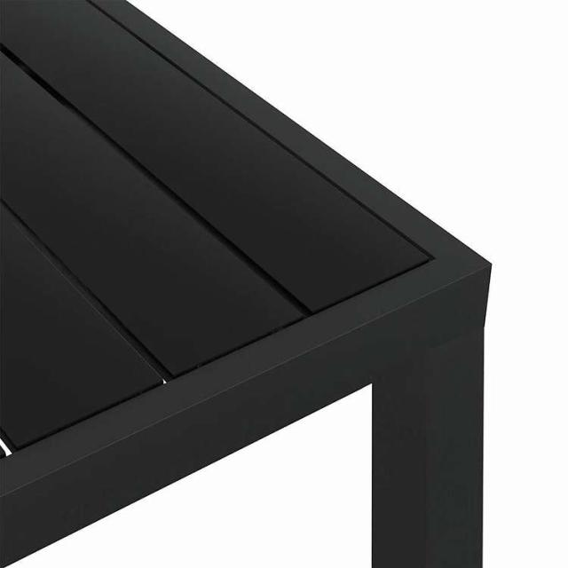 vidaXL ガーデンテーブル ブラック 80x80x74cm アルミ&WPC製 家具 アウトドア家具 アウトドアテーブル【送料無料】_3