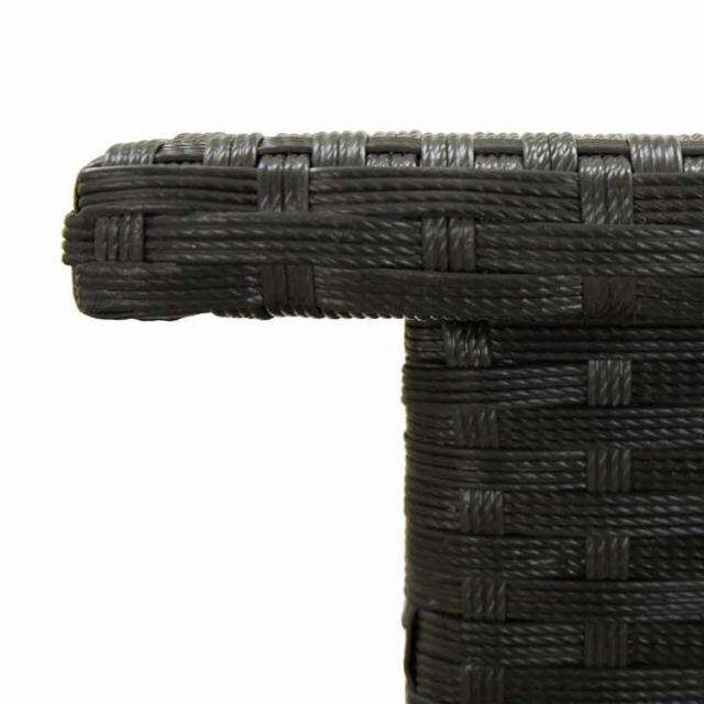 vidaXL ティーテーブル 50x50x47cm ポリラタン製 ブラック 家具 アウトドア家具 アウトドアテーブル【送料無料】_2