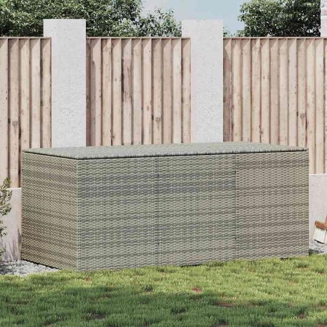 vidaXL ガーデン収納ボックス ポリラタン製 180x90x70 cm グレー 家具 アウトドア家具 屋外収納ボックス【送料無料】_1