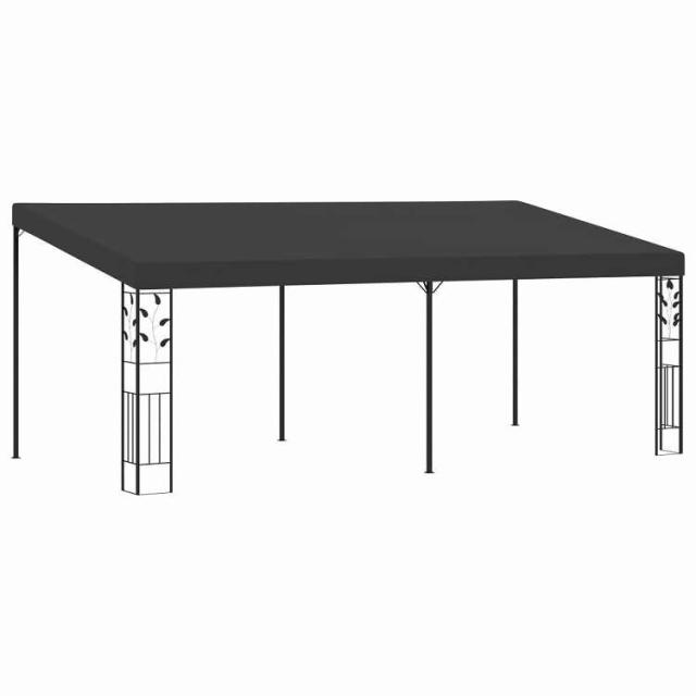 vidaXL 壁面取付型 ガゼボ 6x3x2.5m アントラシート ホーム&ガーデン 芝&ガーデン アウトドアリビング アウトドアストラクチャー キャノピー・ガゼボ【送料無料】
