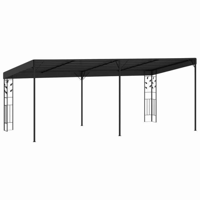 vidaXL 壁面取付型 ガゼボ 6x3x2.5m アントラシート ホーム&ガーデン 芝&ガーデン アウトドアリビング アウトドアストラクチャー キャノピー・ガゼボ【送料無料】_1
