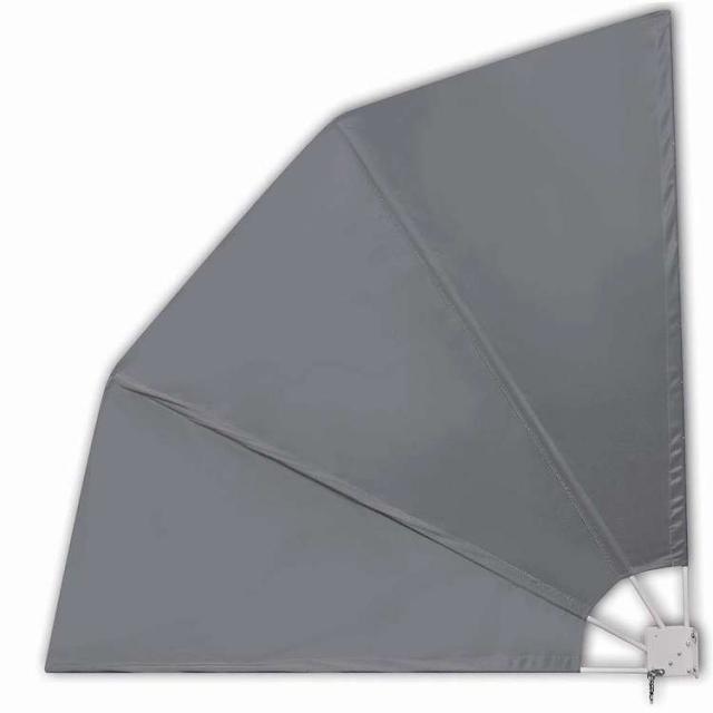 vidaXL 折りたたみ式 バルコニー用 サイドオーニング グレー 210x210cm ホーム&ガーデン 芝&ガーデン アウトドアリビング 屋外用傘・サンシェード【送料無料】