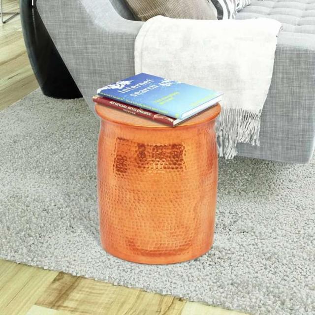 vidaXL アルミ製スツール/サイドテーブル 槌目仕上げ ブラス/コッパーカラー 家具 テーブル アクセントテーブル エンドテーブル【送料無料】_2