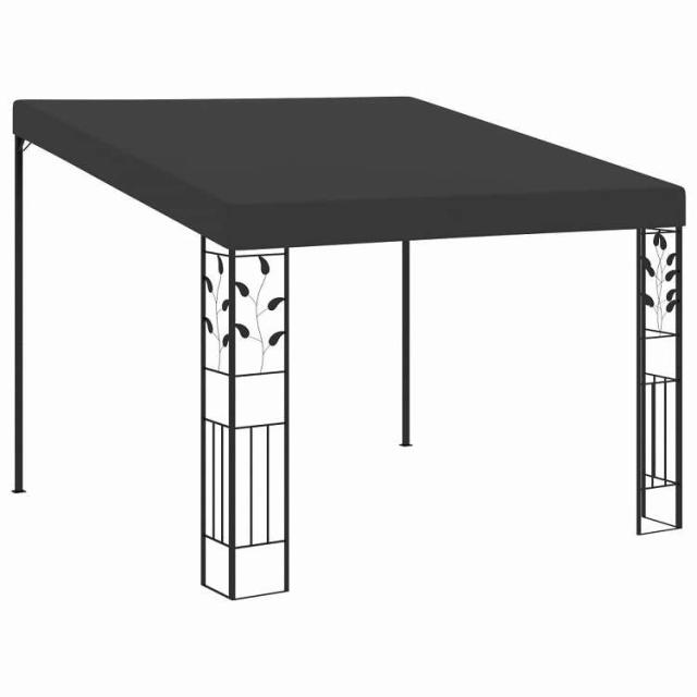 vidaXL 壁面取付型 ガゼボ 3x3x2.5m アントラシート ホーム&ガーデン 芝&ガーデン アウトドアリビング アウトドアストラクチャー キャノピー・ガゼボ【送料無料】