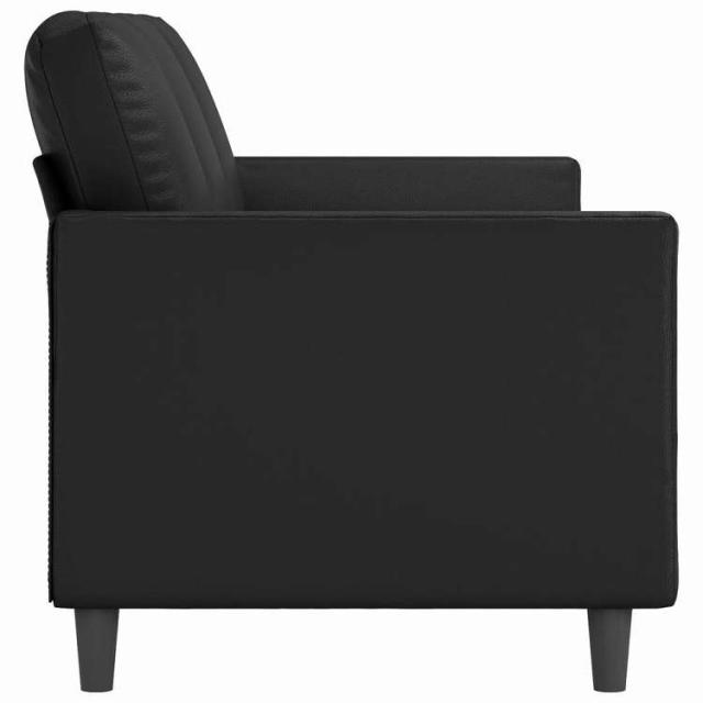 vidaXL 3人掛けソファ ブラック 180cm 合成皮革製 家具 ソファ【送料無料】_3