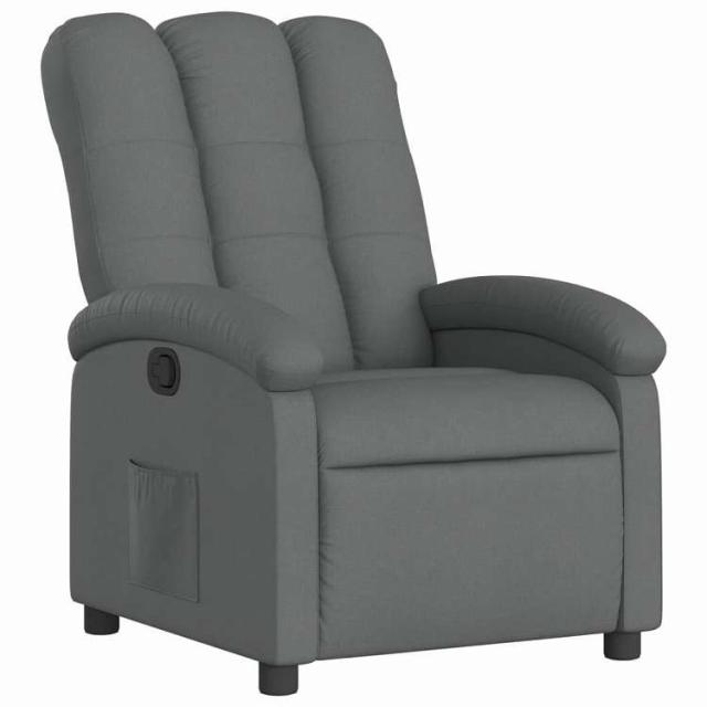 vidaXL リクライニングチェア ダークグレーファブリック 家具 チェア アームチェア・リクライニングチェア・スリーピングチェア【送料無料】