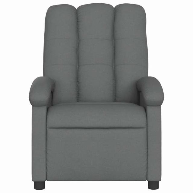 vidaXL リクライニングチェア ダークグレーファブリック 家具 チェア アームチェア・リクライニングチェア・スリーピングチェア【送料無料】_2