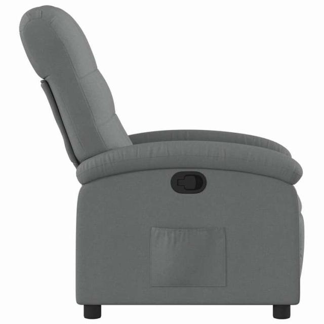 vidaXL リクライニングチェア ダークグレーファブリック 家具 チェア アームチェア・リクライニングチェア・スリーピングチェア【送料無料】_3