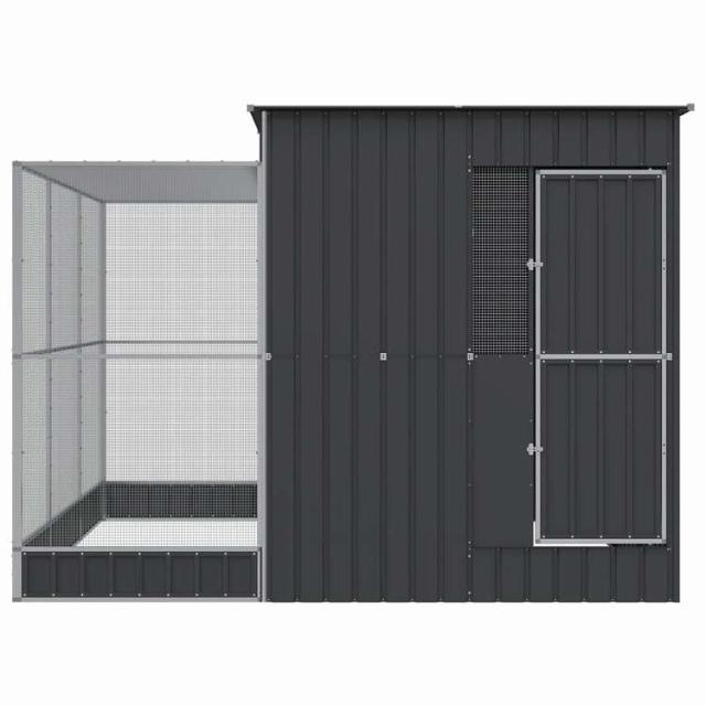 vidaXL 鳥小屋 拡張付き シルバー 290x303x216 cm スチール 動物&ペット用品 ペット用品 鳥用品 取りかご・スタンド【送料無料】_2