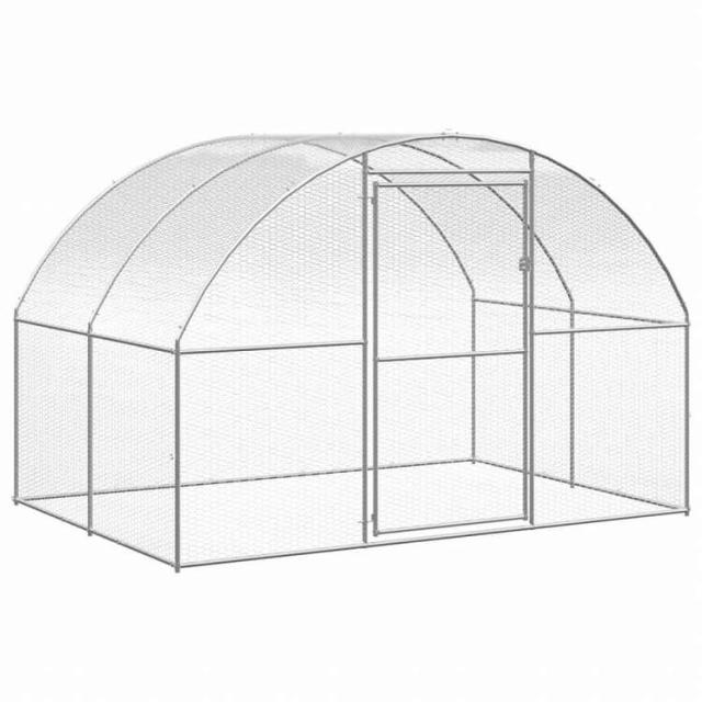 vidaXL 露天鶏掘っ建て小屋 3x4x2 m ジンクメッキ鋼製毛の荒物&amp;愛玩動物装具 愛玩動物装具 小毛の荒物装具 小毛の荒物 繁殖・臥せ篭(代引不可)【貨物輸送無料】