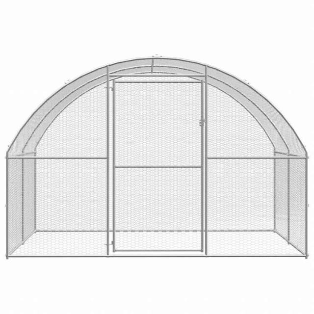 vidaXL 露天鶏掘っ建て小屋 3x4x2 m ジンクメッキ鋼製毛の荒物&amp;愛玩動物装具 愛玩動物装具 小毛の荒物装具 小毛の荒物 繁殖・臥せ篭(代引不可)【貨物輸送無料】
