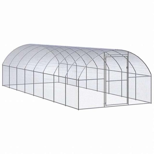 vidaXL 露天鶏掘っ建て小屋 3x8x2 m ジンクメッキ鋼製毛の荒物&愛玩動物装具 愛玩動物装具 小毛の荒物装具 小毛の荒物 繁殖・臥せ篭(代引不可)【貨物輸送無料】