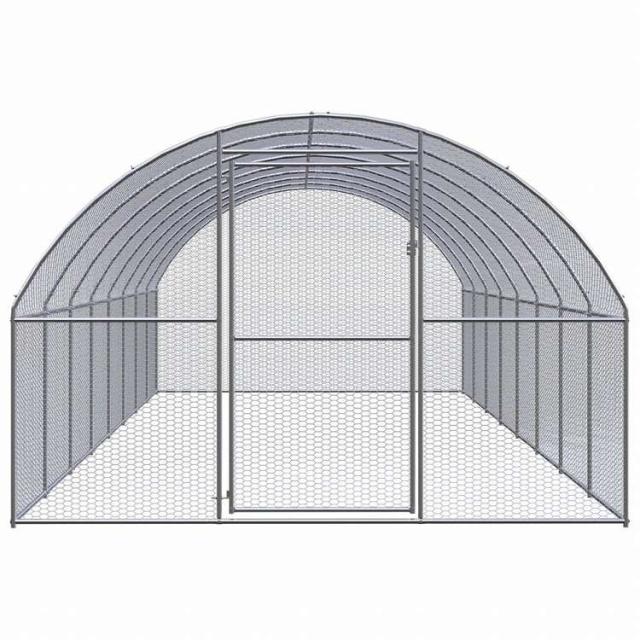 vidaXL 露天鶏掘っ建て小屋 3x8x2 m ジンクメッキ鋼製毛の荒物&amp;愛玩動物装具 愛玩動物装具 小毛の荒物装具 小毛の荒物 繁殖・臥せ篭(代引不可)【貨物輸送無料】