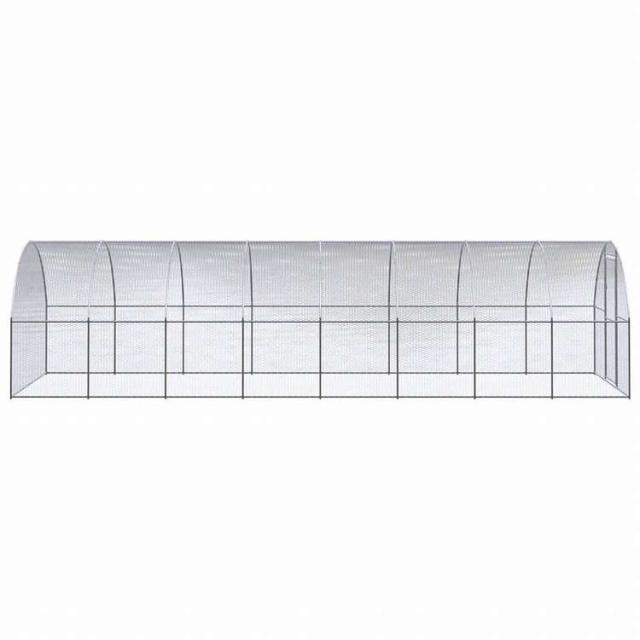 vidaXL 露天鶏掘っ建て小屋 3x8x2 m ジンクメッキ鋼製毛の荒物&amp;愛玩動物装具 愛玩動物装具 小毛の荒物装具 小毛の荒物 繁殖・臥せ篭(代引不可)【貨物輸送無料】