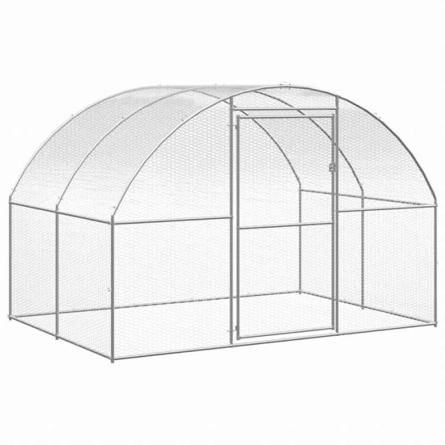 vidaXL 露天鶏掘っ建て小屋 3x8x2 m ジンクメッキ鋼製毛の荒物&amp;愛玩動物装具 愛玩動物装具 小毛の荒物装具 小毛の荒物 繁殖・臥せ篭(代引不可)【貨物輸送無料】