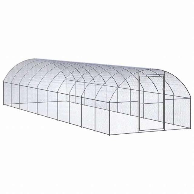 vidaXL 露天鶏掘っ建て小屋 3x10x2 m ジンクメッキ鋼製Animals & Pet Supplies 愛玩動物装具 小毛の荒物装具 小毛の荒物 繁殖・臥せ篭(代引不可)【貨物輸送無料】