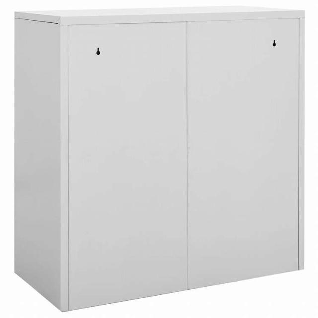 vidaXL ロッカーキャビネット 2点セット ライトグレー 90x45x92.5cm スチール家具 キャビネット&収納 収納キャビネット・ロッカー(代引不可)【送料無料】_4
