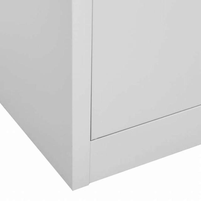vidaXL ロッカーキャビネット 2点セット ライトグレー 90x45x92.5cm スチール家具 キャビネット&収納 収納キャビネット・ロッカー(代引不可)【送料無料】_6
