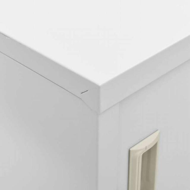 vidaXL ロッカーキャビネット 2点セット ライトグレー 90x45x92.5cm スチール家具 キャビネット&収納 収納キャビネット・ロッカー(代引不可)【送料無料】_7