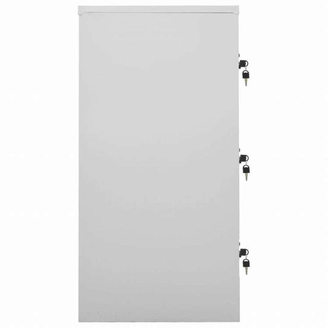 vidaXL ロッカーキャビネット 5点セット ライトグレー&グリーン 90x45x92.5cm スチール (336443x5組)家具 キャビネット&収納 収納キャビネット・ロッカー(代引不可)【送料無料】_3