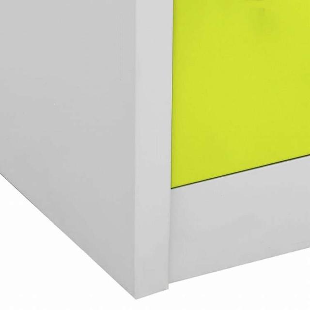 vidaXL ロッカーキャビネット 5点セット ライトグレー&グリーン 90x45x92.5cm スチール (336443x5組)家具 キャビネット&収納 収納キャビネット・ロッカー(代引不可)【送料無料】_6