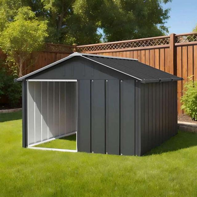 vidaXL 犬小屋 アントラシート 116.5x153x81.5 cm 亜鉛メッキ鋼動物&amp;ペット用品 ペット用品 犬用品 ドッグハウス(代引不可)【送料無料】