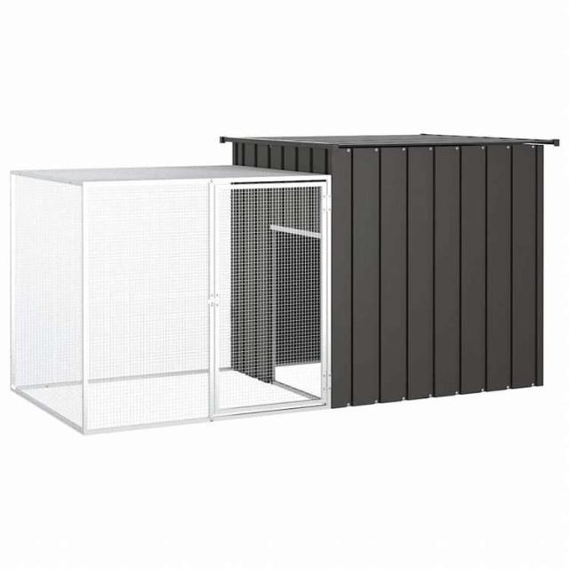 vidaXL 意気地無し臥せ篭 アントラシート 200x91x100 糎 ジンクメッキ鋼毛の荒物&愛玩動物装具 愛玩動物装具 小毛の荒物装具 小毛の荒物 繁殖・臥せ篭(代引不可)【貨物輸送無料】