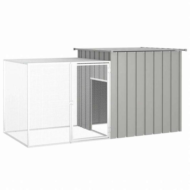 vidaXL チキンケージ グレー 200x91x100 cm 亜鉛メッキ鋼Animals & Pet Supplies ペット用品 小動物用品 小動物 飼育・ケージ(代引不可)【送料無料】