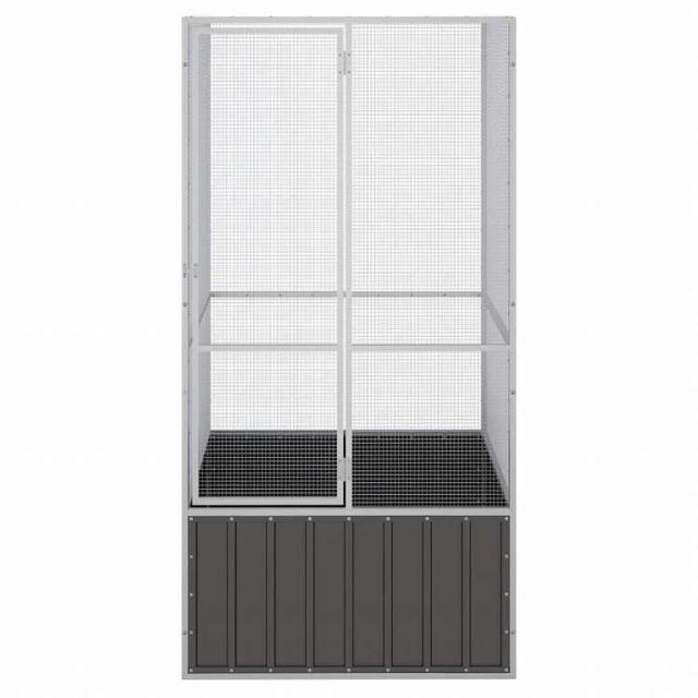vidaXL バードケージ アントラシート 111x107x211.5 cm 亜鉛メッキ鋼動物&ペット用品 ペット用品 鳥用品 取りかご・スタンド(代引不可)【送料無料】_2