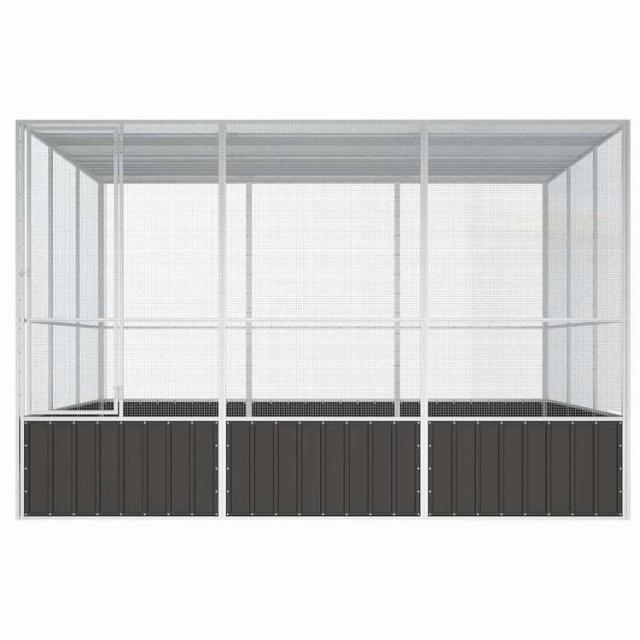 vidaXL バードケージ アントラシート 302.5x324.5x211.5 cm 亜鉛メッキ鋼動物&ペット用品 ペット用品 鳥用品 取りかご・スタンド(代引不可)【送料無料】_2