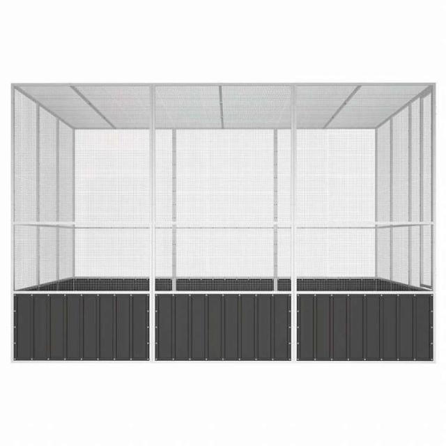 vidaXL バードケージ アントラシート 302.5x324.5x211.5 cm 亜鉛メッキ鋼動物&ペット用品 ペット用品 鳥用品 取りかご・スタンド(代引不可)【送料無料】_3