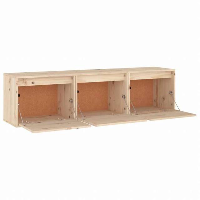 vidaXL テレビキャビネット 3点 無垢のパイン材 (813435+813436)家具 AVラック・テレビ台(代引不可)【送料無料】_3