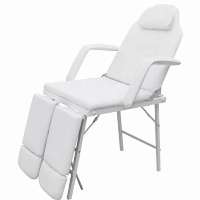 vidaXL 携帯用 フェイシャルエステチェア 合成皮革 185x78x76cm ホワイト ヘルス&ビューティー パーソナルケア マッサージ・リラクゼーション マッサージチェア【送料無料】